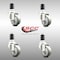 Service Caster 3 Inch 316SS Gray Polyurethane Swivel 1-1/2 Inch Expanding Stem Caster Set SCC SCC-SS316EX20S314-PPUB-112-4 - alternate 4